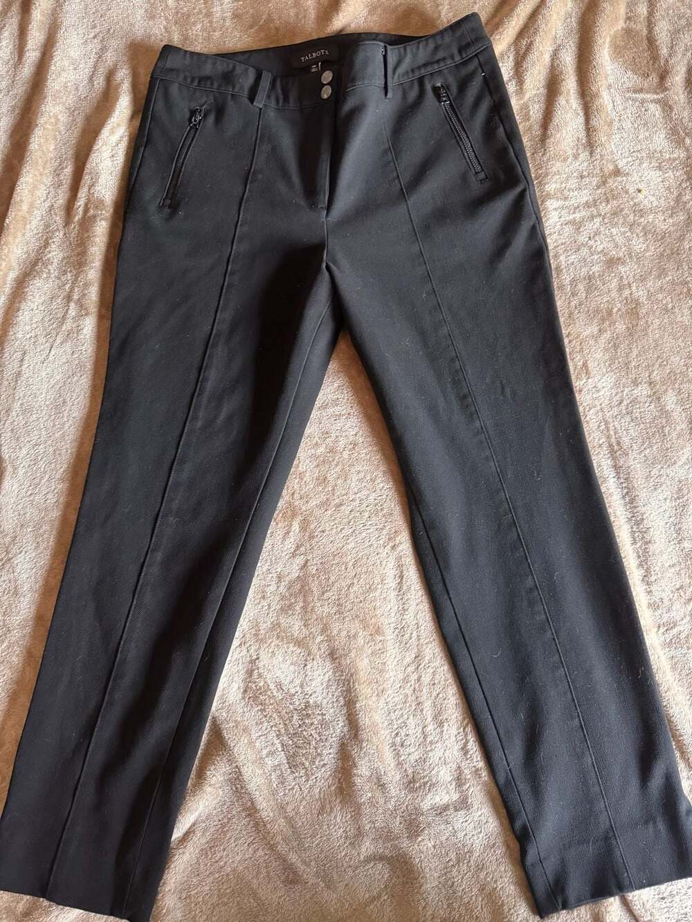 Talbots Black Zip Pocket Ankle Pants Size 10P
